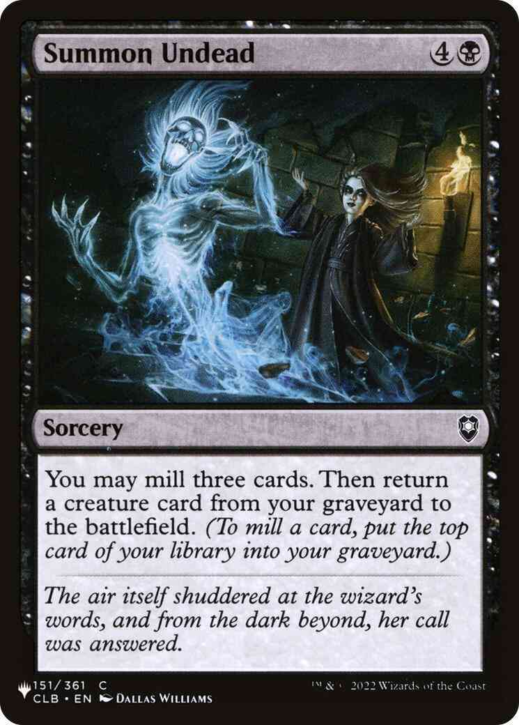 Summon Undead [CLB-151] [The List] [Non-Foil]