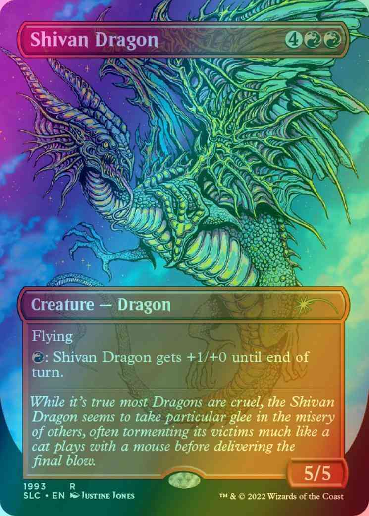 Shivan Dragon [1993] [Borderless] [30th Anniversary] [Secret Lair Countdown] [Foil]