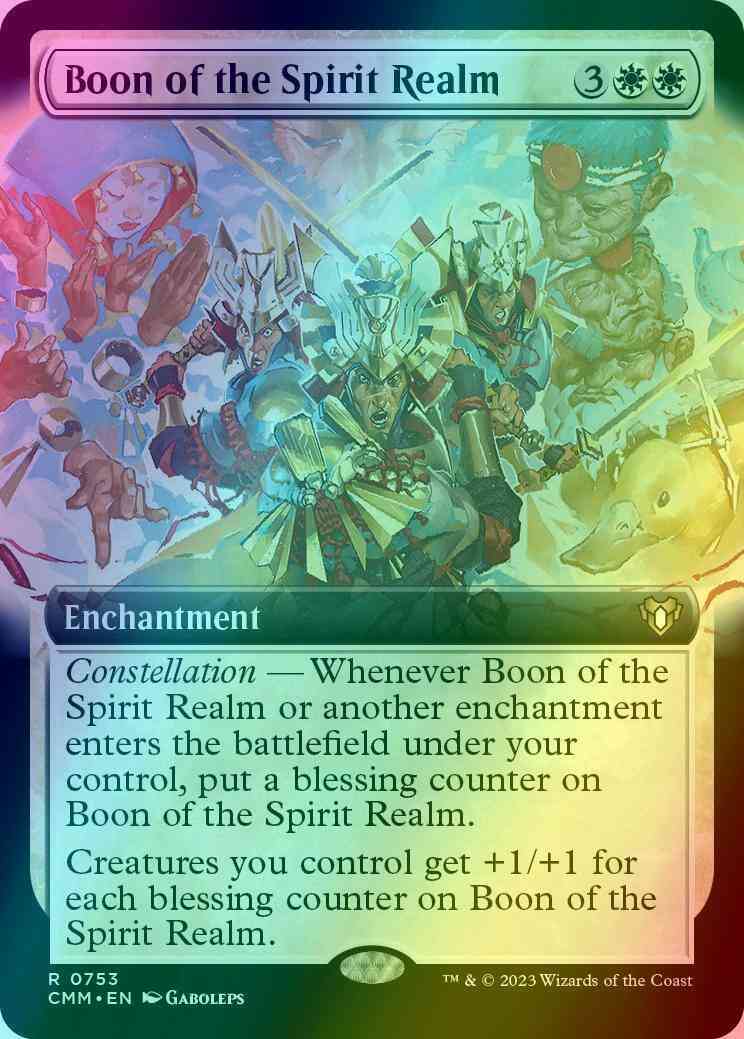 Boon of the Spirit Realm [753] [Extended Art] [Commander Masters] [Foil]