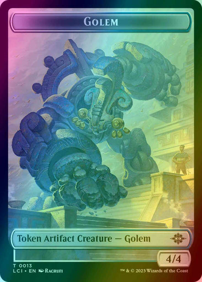 Golem Token (13) // Treasure Token (02) [The Lost Caverns of Ixalan: Tokens] [Foil]