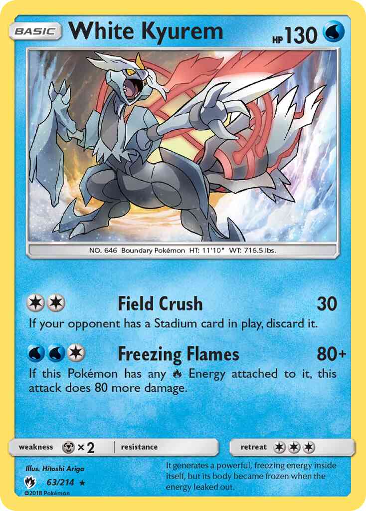 White Kyurem - 63/214 - Rare Holo [sm8-63] [Reverse Holo]