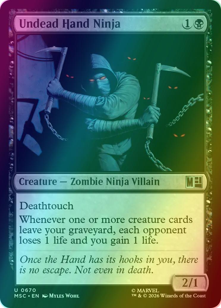 Undead Hand Ninja [670] [Jumpstart] [Marvel Super Heroes: Commander] [Foil]