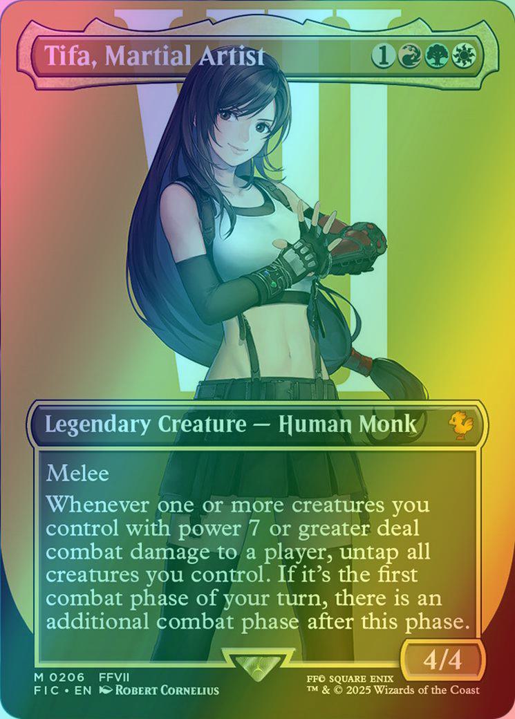 Tifa, Martial Artist [206] [Borderless] [Character] [FINAL FANTASY: Commander] [Foil]