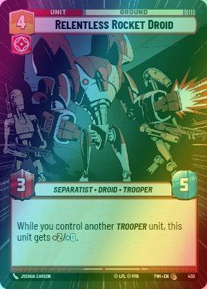 Relentless Rocket Droid (Hyperspace) [430] [Twilight of the Republic] [Foil]