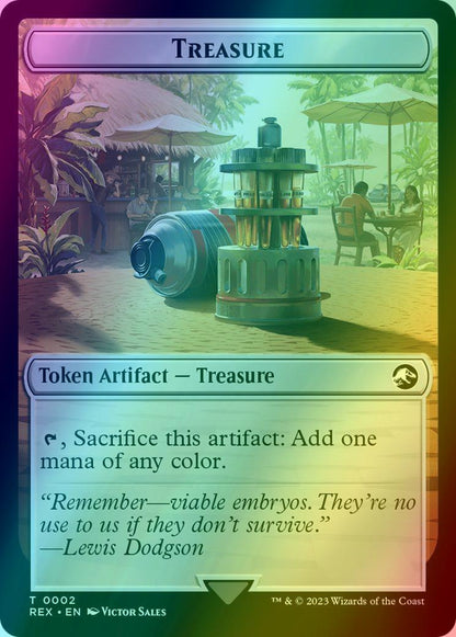 Skeleton Pirate Token (08) // Treasure Token (02) [The Lost Caverns of Ixalan: Tokens] [Foil]