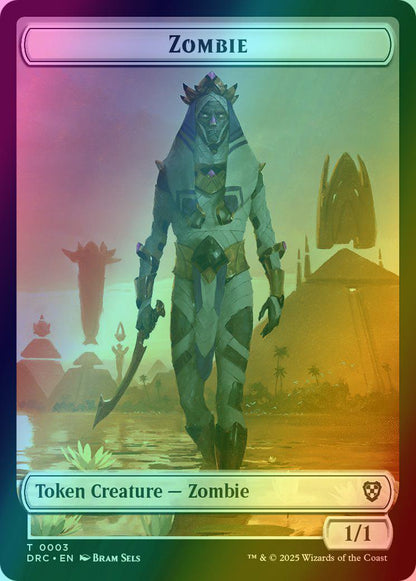 Shapeshifter Token (04) // Zombie Token (03) [Aetherdrift: Commander: Tokens] [Foil]