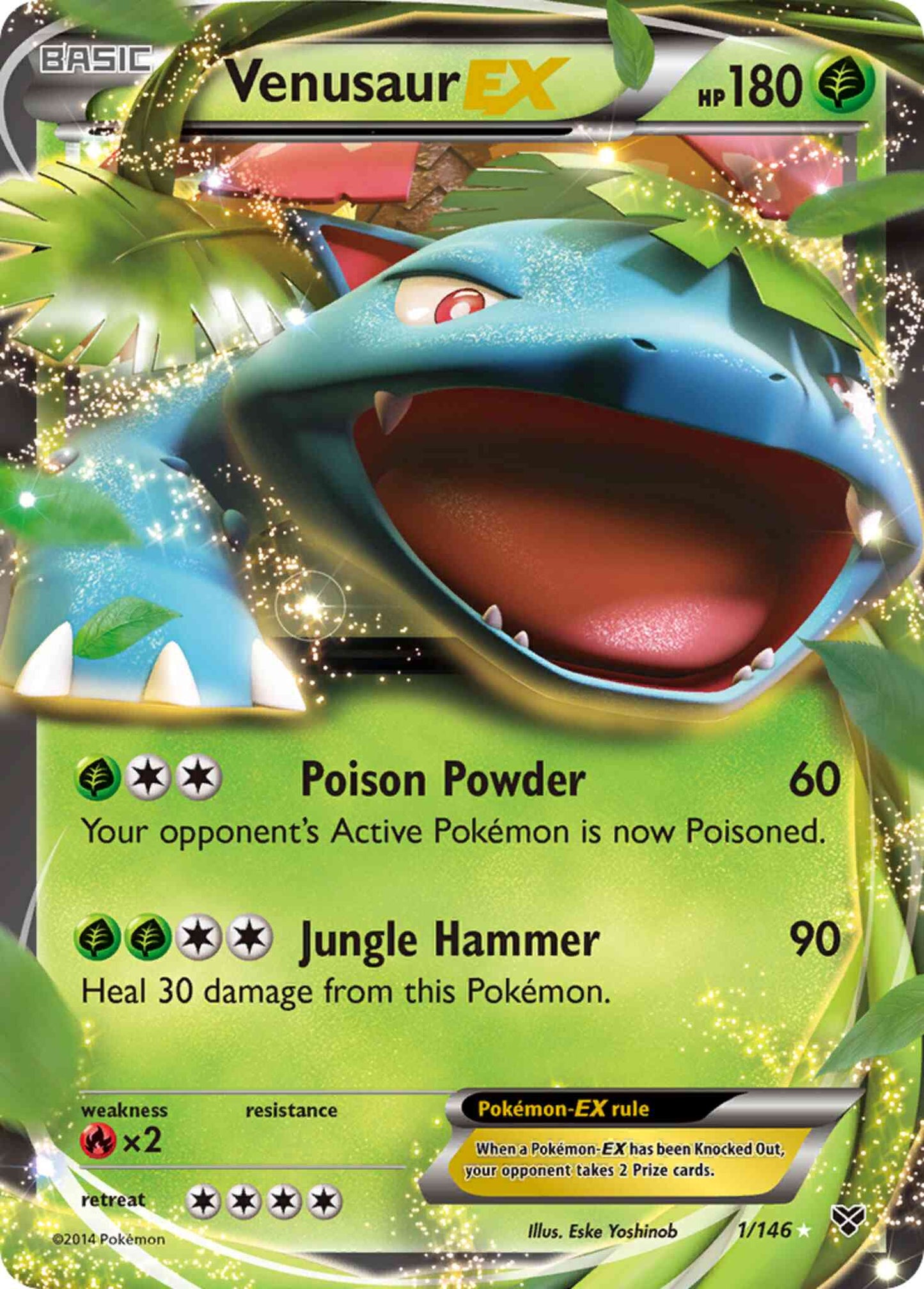 Venusaur-EX - 1/146 - Rare Holo EX [xy1-1] [Ultra]