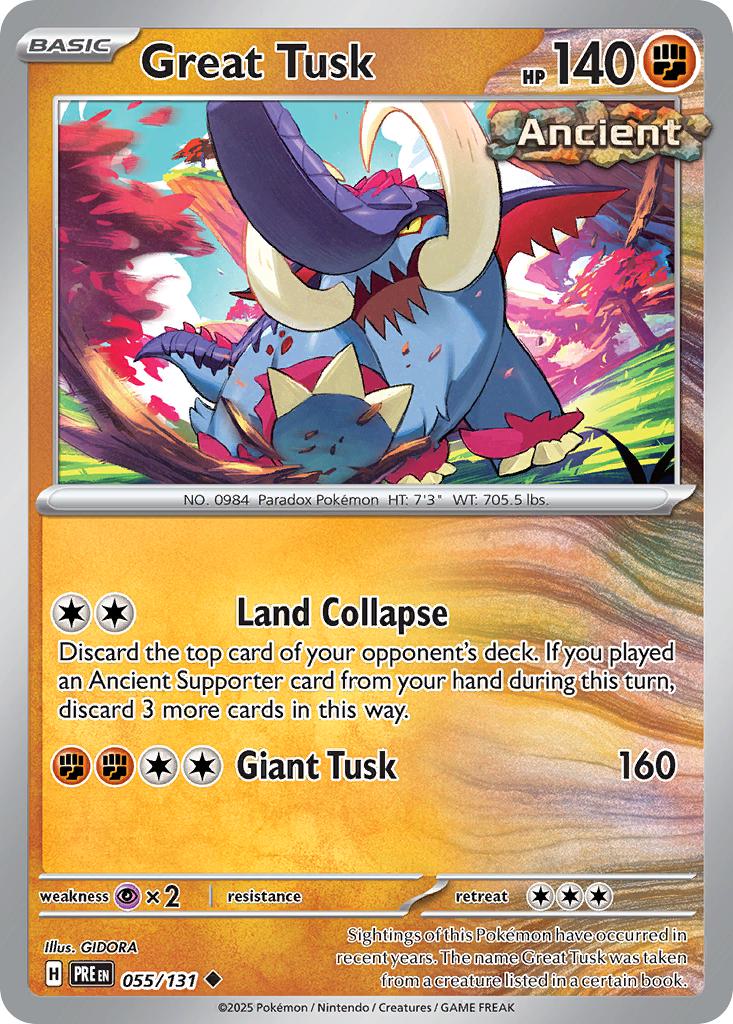 Great Tusk - 055/131 - Uncommon [sv085-055] [Non-Holo]