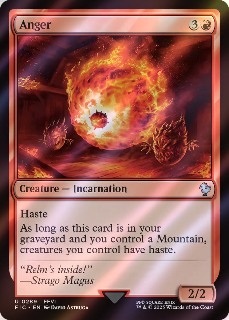 Anger [289] [FINAL FANTASY: Commander] [Surge Foil]
