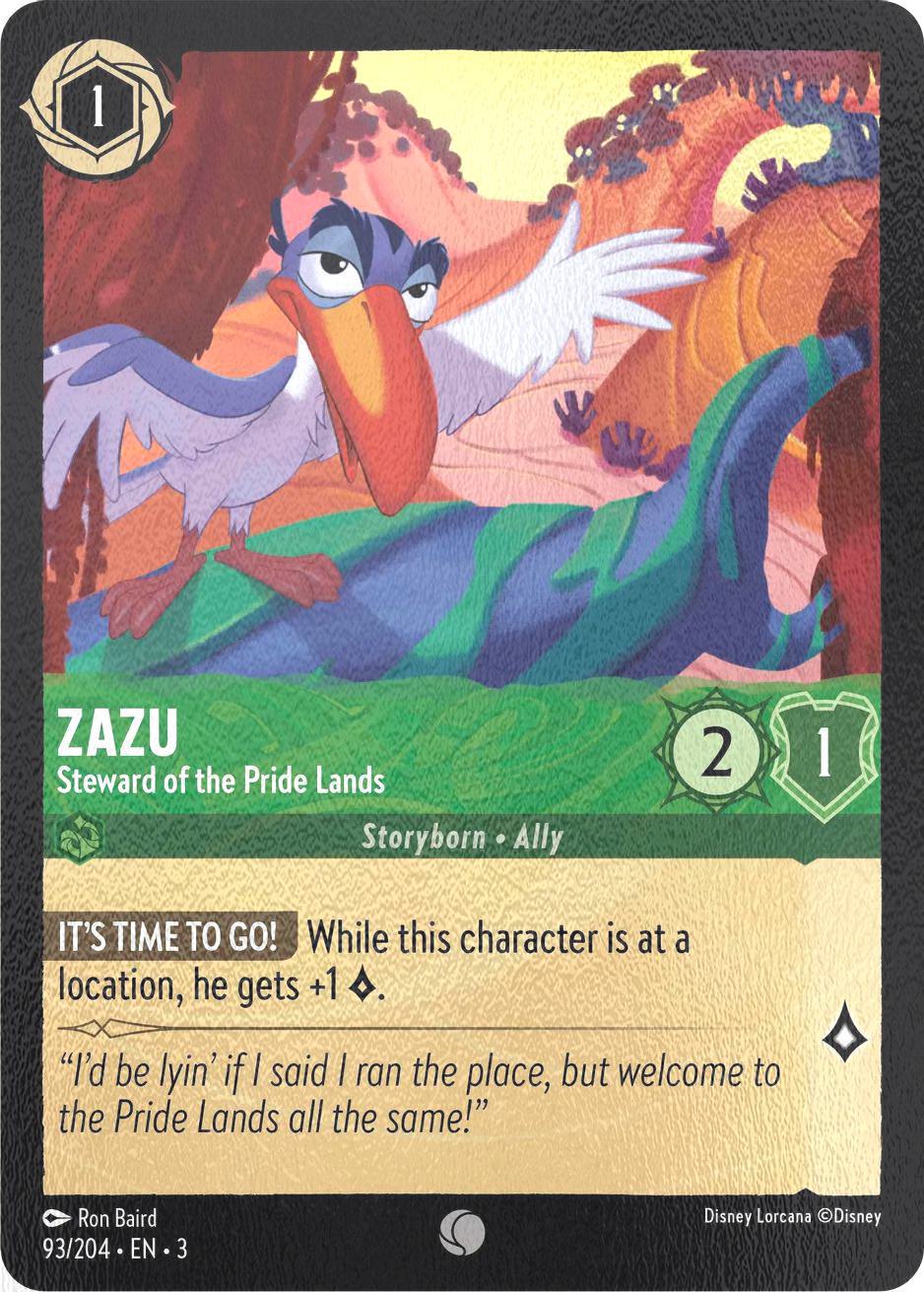 Zazu - Steward of the Pride Lands - 93/204 [Into the Inklands] [Cold Foil]