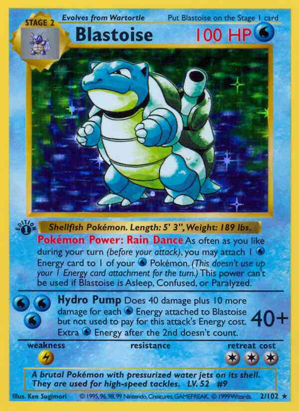 Blastoise - 2/102 - Rare - 1st Edition [base1-2] [Holo]
