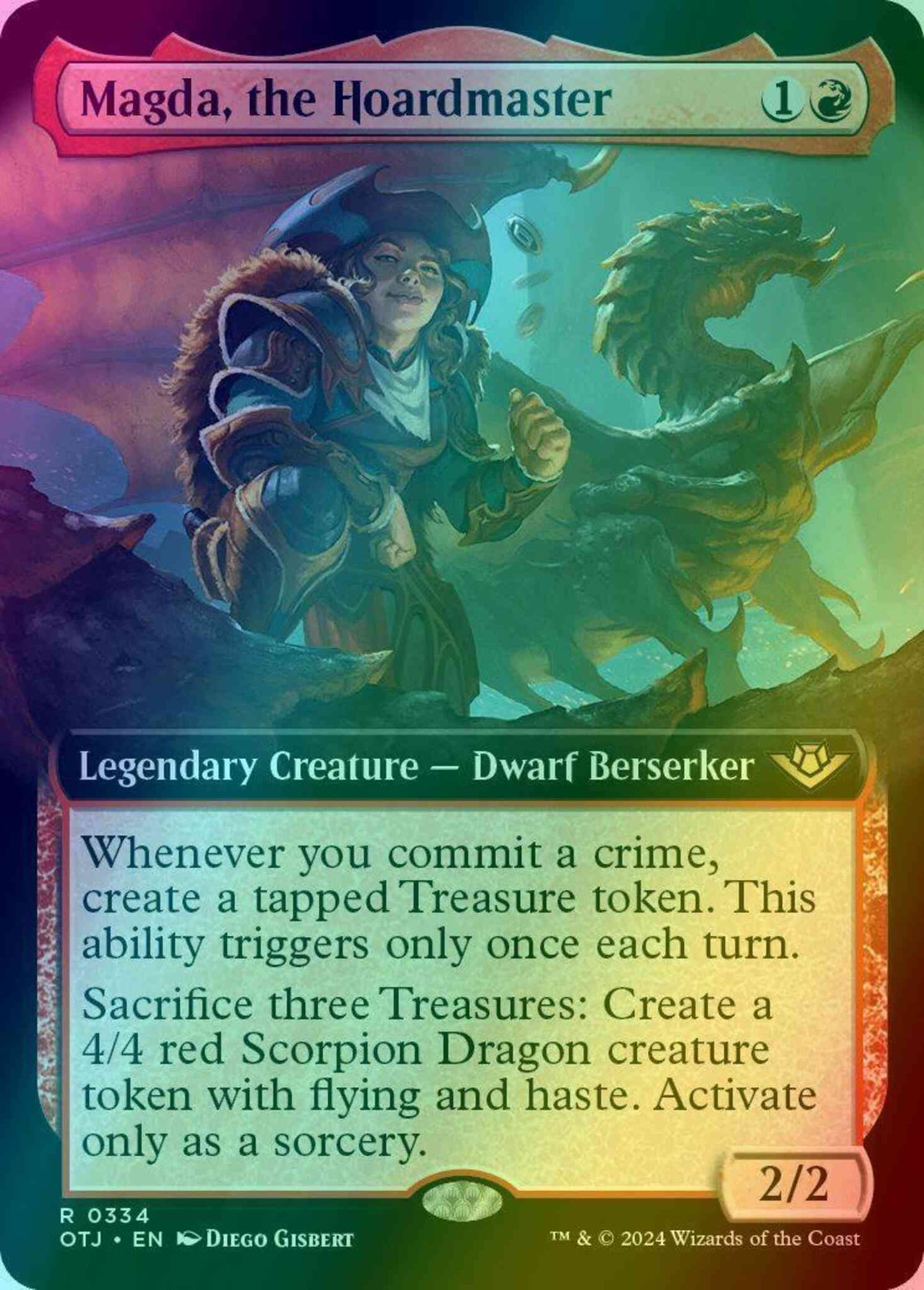 Magda, the Hoardmaster [334] [Extended Art] [Outlaws of Thunder Junction] [Foil]