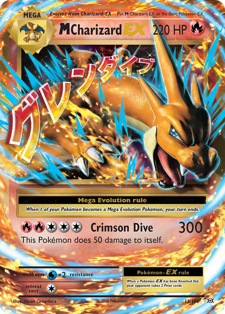 M Charizard-EX - 13/108 - Rare Holo EX [xy12-13] [Ultra]