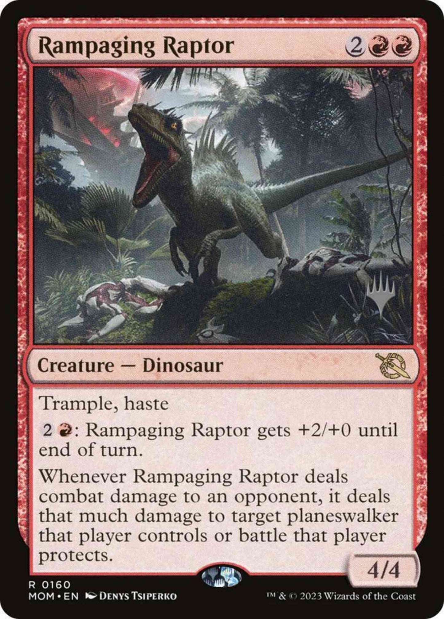 Rampaging Raptor [160p] [Promo Pack] [March of the Machine: Promos] [Non-Foil]