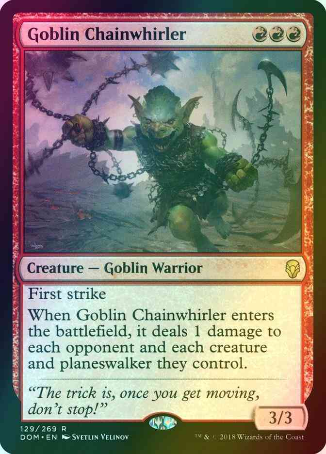 Goblin Chainwhirler [129] [Dominaria] [Foil]