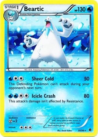 Beartic - Cracked Ice Holo - 30/98 - Rare Holo [bw2-30] [Holo]