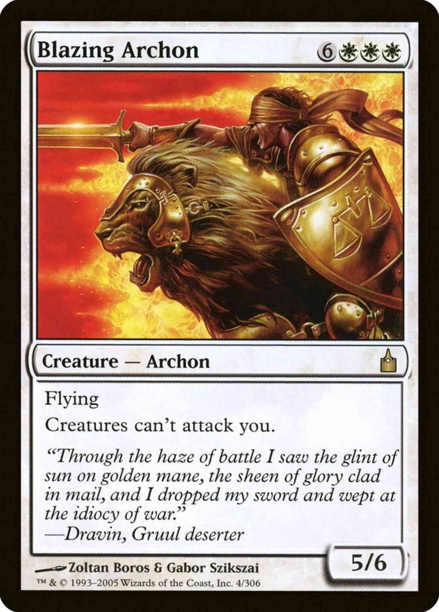 Blazing Archon [4] [Ravnica City Of Guilds] [Non-Foil]