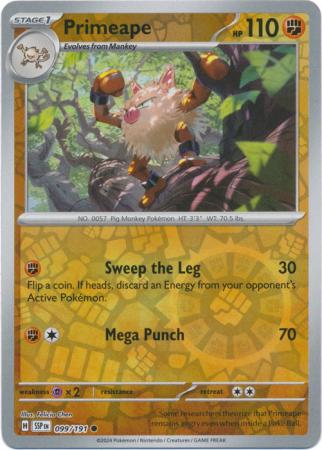 Primeape - 099/191 - Common [sv08-099] [Reverse Holo]