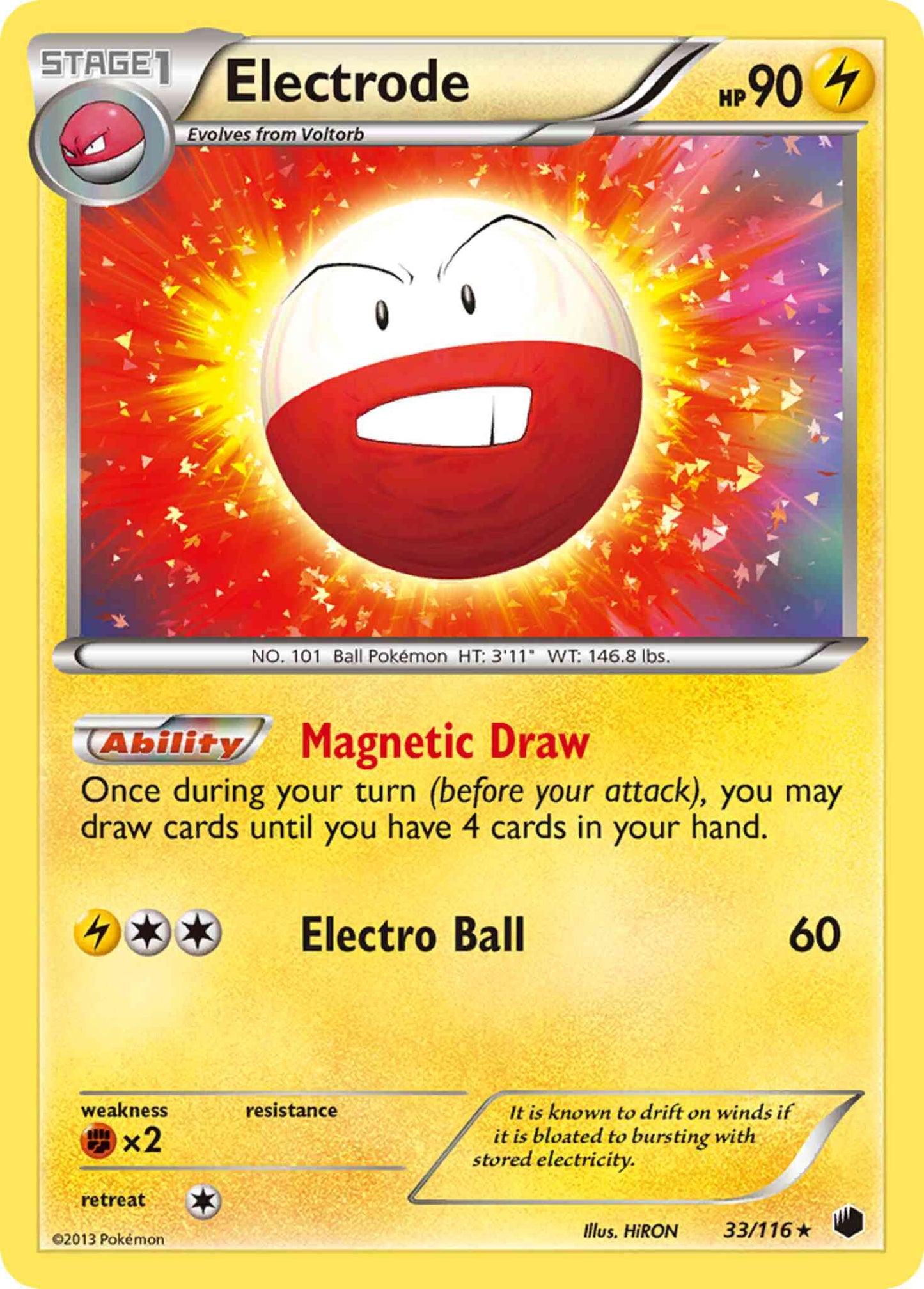 Electrode - 33/116 - Rare Holo [bw9-33] [Holo]