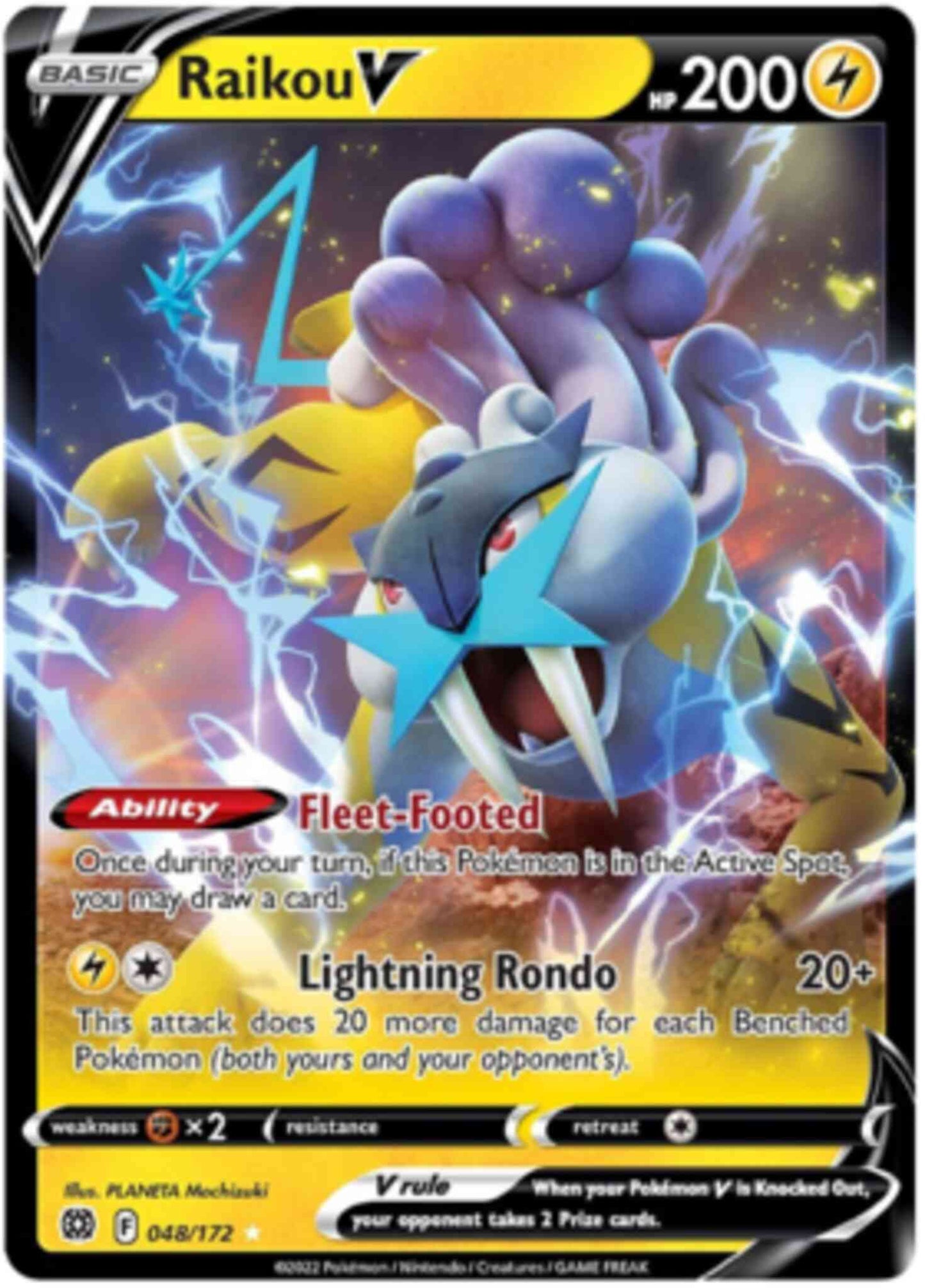 Raikou V - 048/172 - Rare Holo V [swsh9-048] [Ultra]