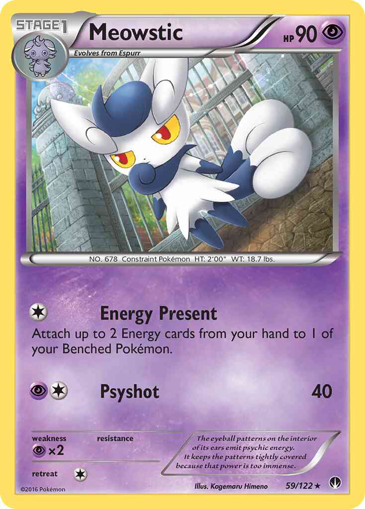Meowstic - 59/122 - Rare [xy9-59] [Reverse Holo]