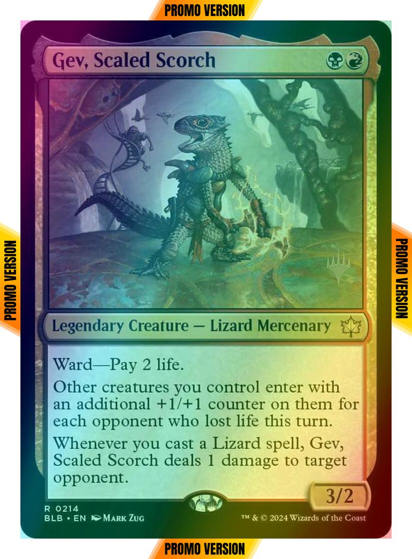 Gev, Scaled Scorch [214p] [Promo Pack] [Bloomburrow: Promos] [Foil]