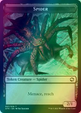 Ellywick Tumblestrum Emblem (16) // Spider Token (07) [Adventures in the Forgotten Realms: Tokens] [Foil]