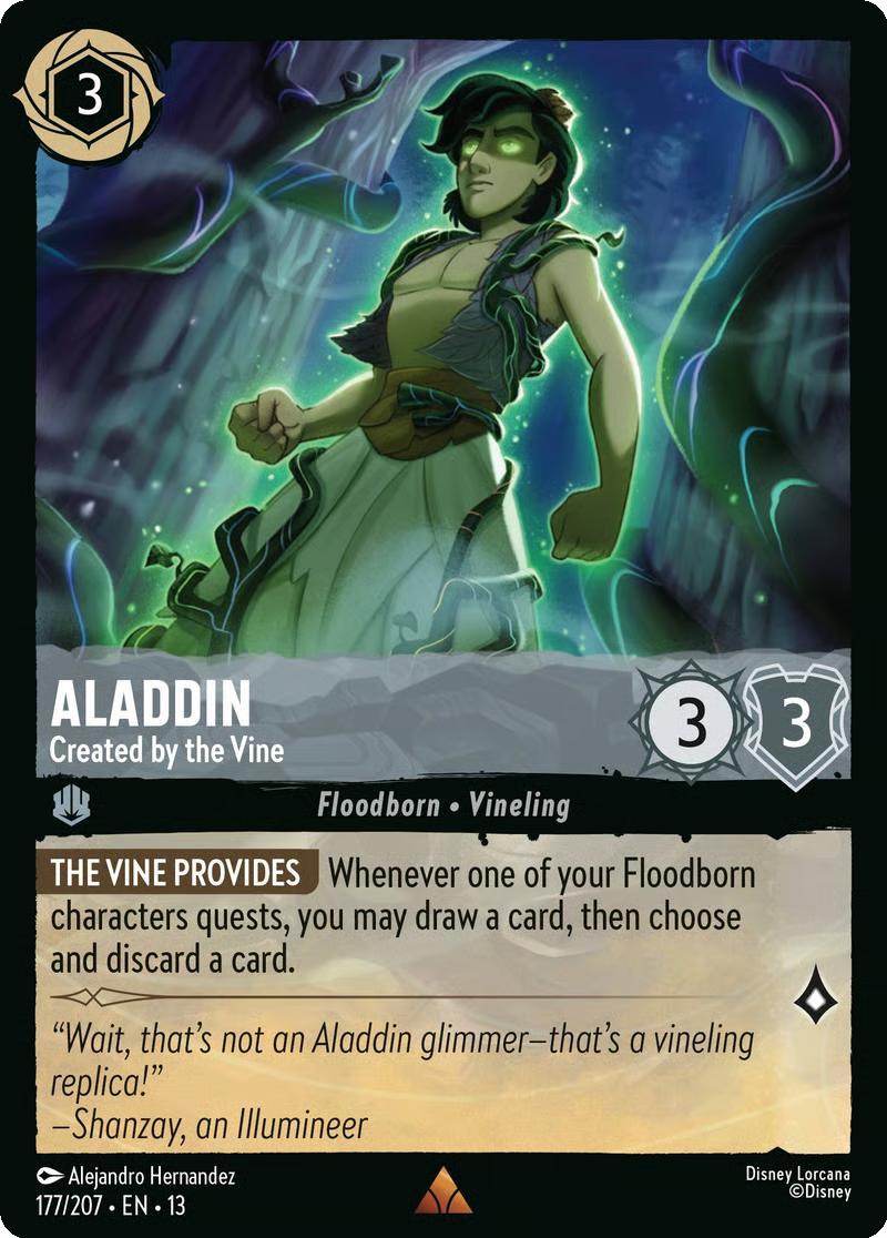 Aladdin - Created by the Vine - 177/204 [Attack of the Vine!] [Non-Foil]