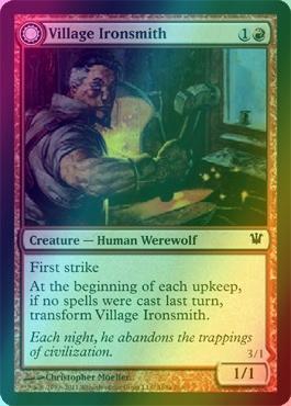Village Ironsmith // Ironfang [168] [Innistrad] [Foil]