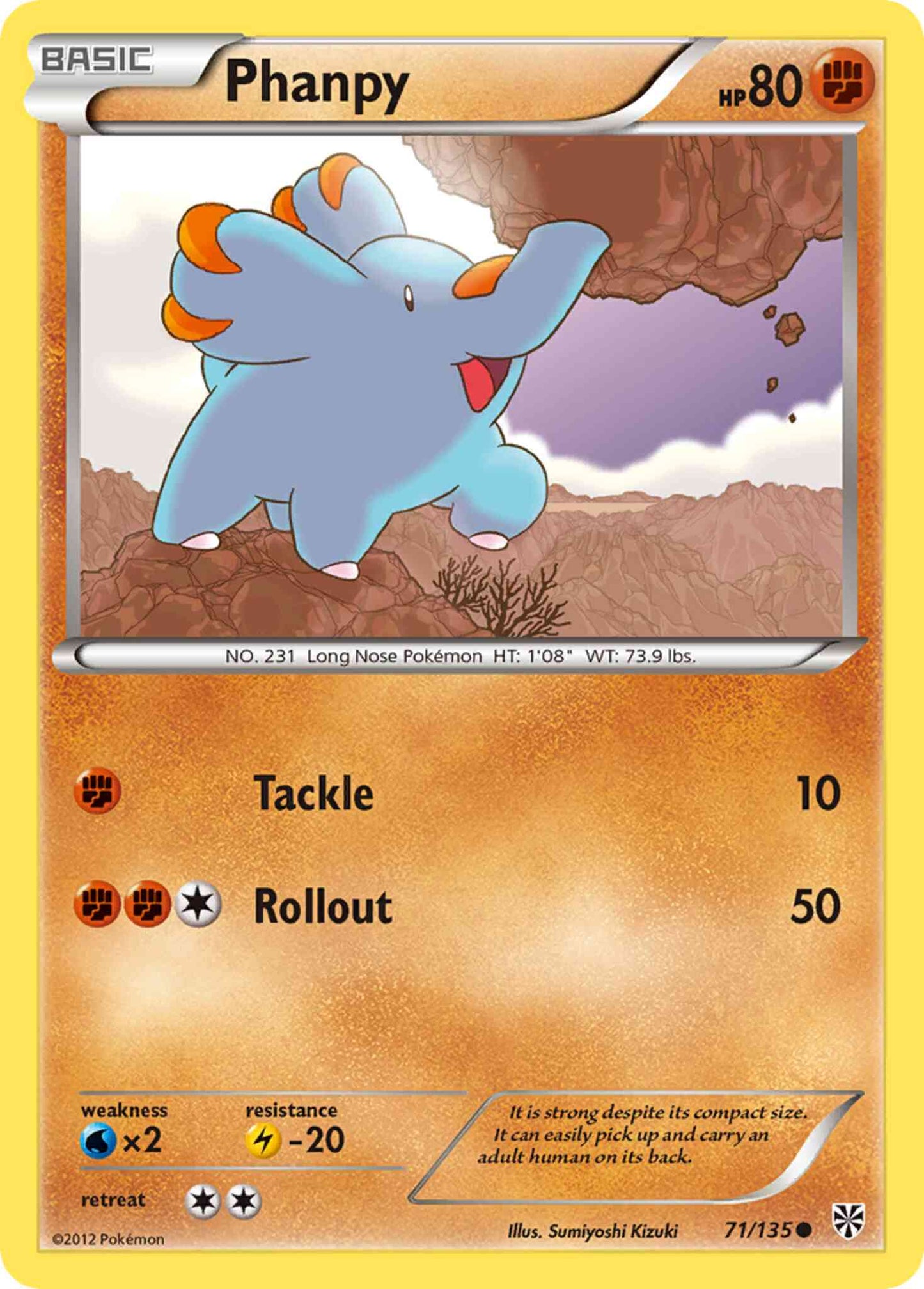 Phanpy - 71/135 - Common [bw8-71] [Non-Holo]