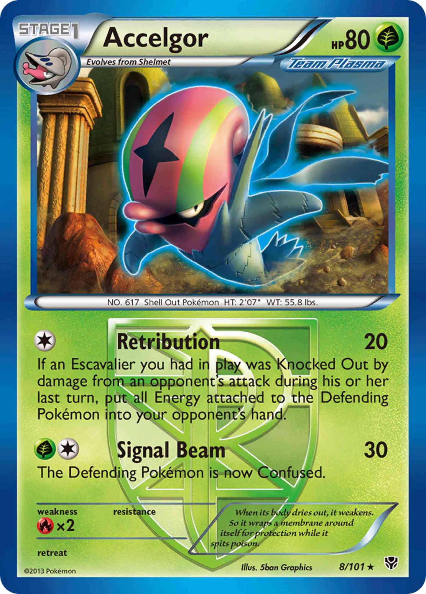 Accelgor - 8/101 - Rare [bw10-8] [Reverse Holo]