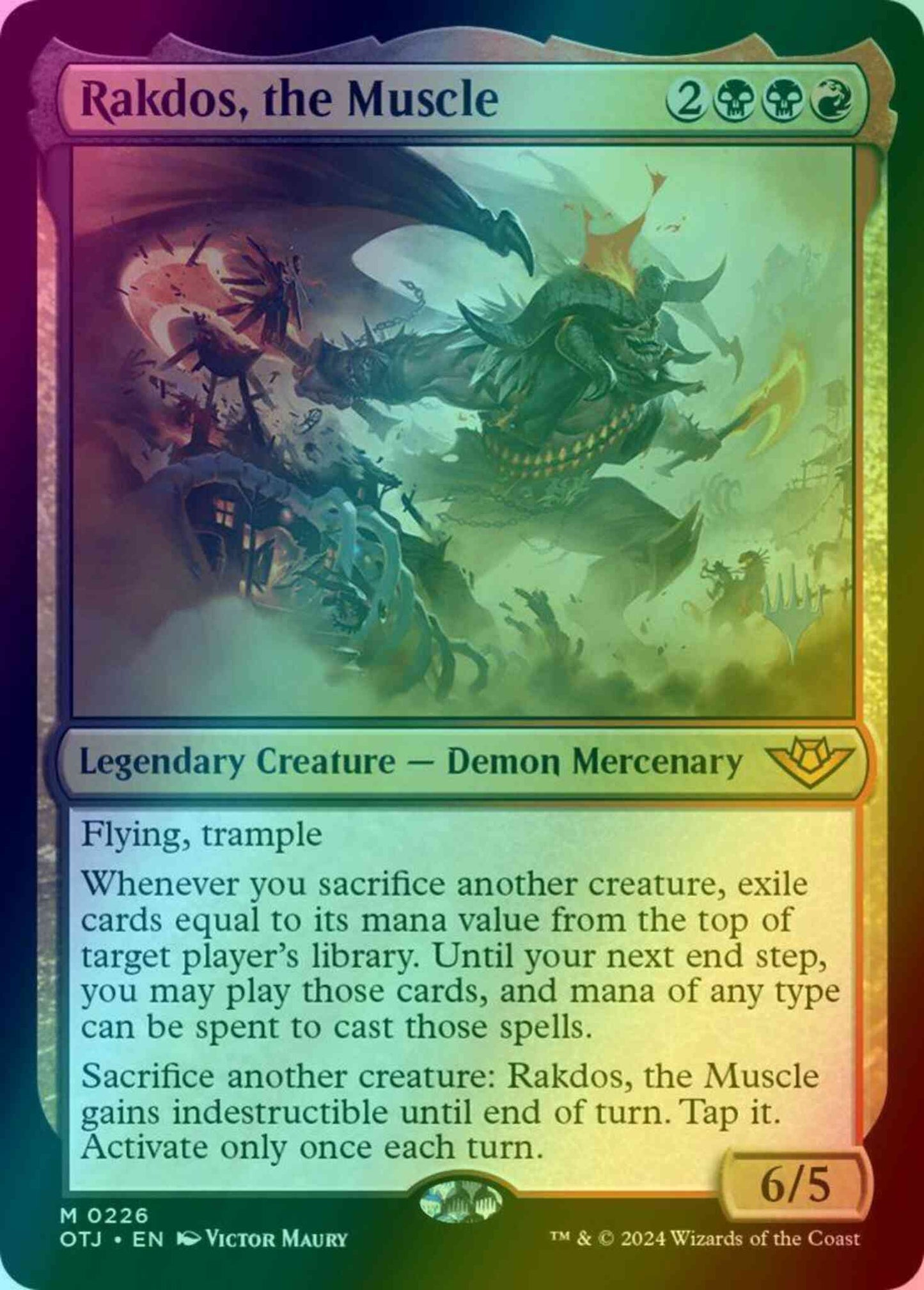 Rakdos, the Muscle [226p] [Promo Pack] [Outlaws of Thunder Junction: Promos] [Foil]