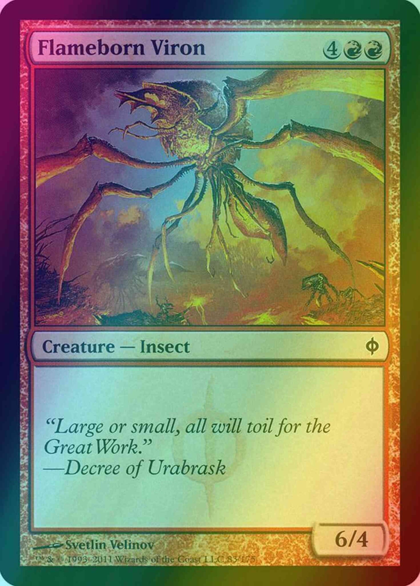 Flameborn Viron [83] [New Phyrexia] [Foil]