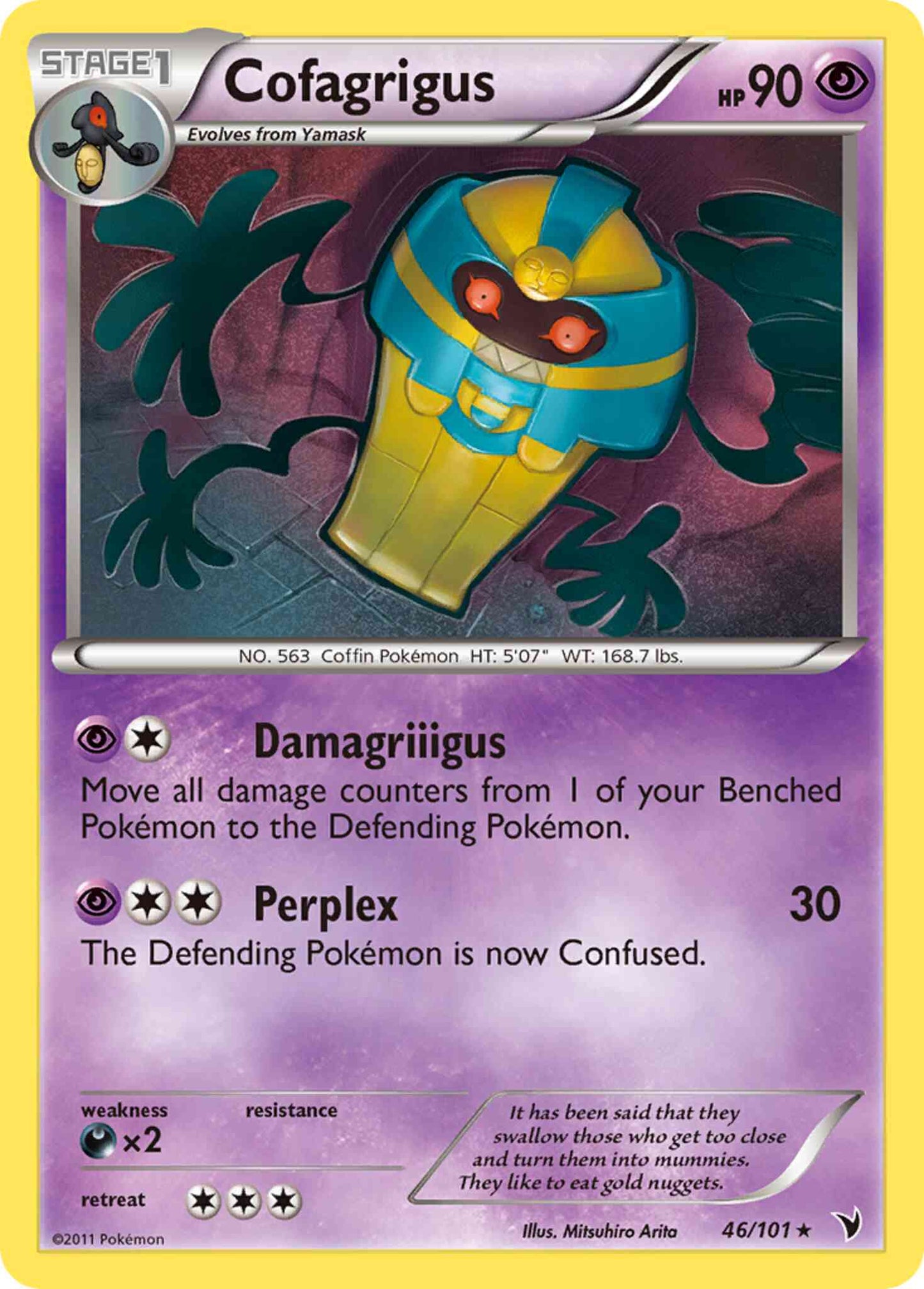 Cofagrigus - 46/101 - Rare [bw3-46] [Non-Holo]